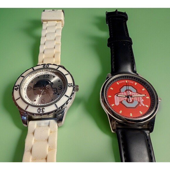WATCHES Bundle Of Two (2) Ohio State & Football Helmet Gametime Brand GUC - Picture 3 of 8